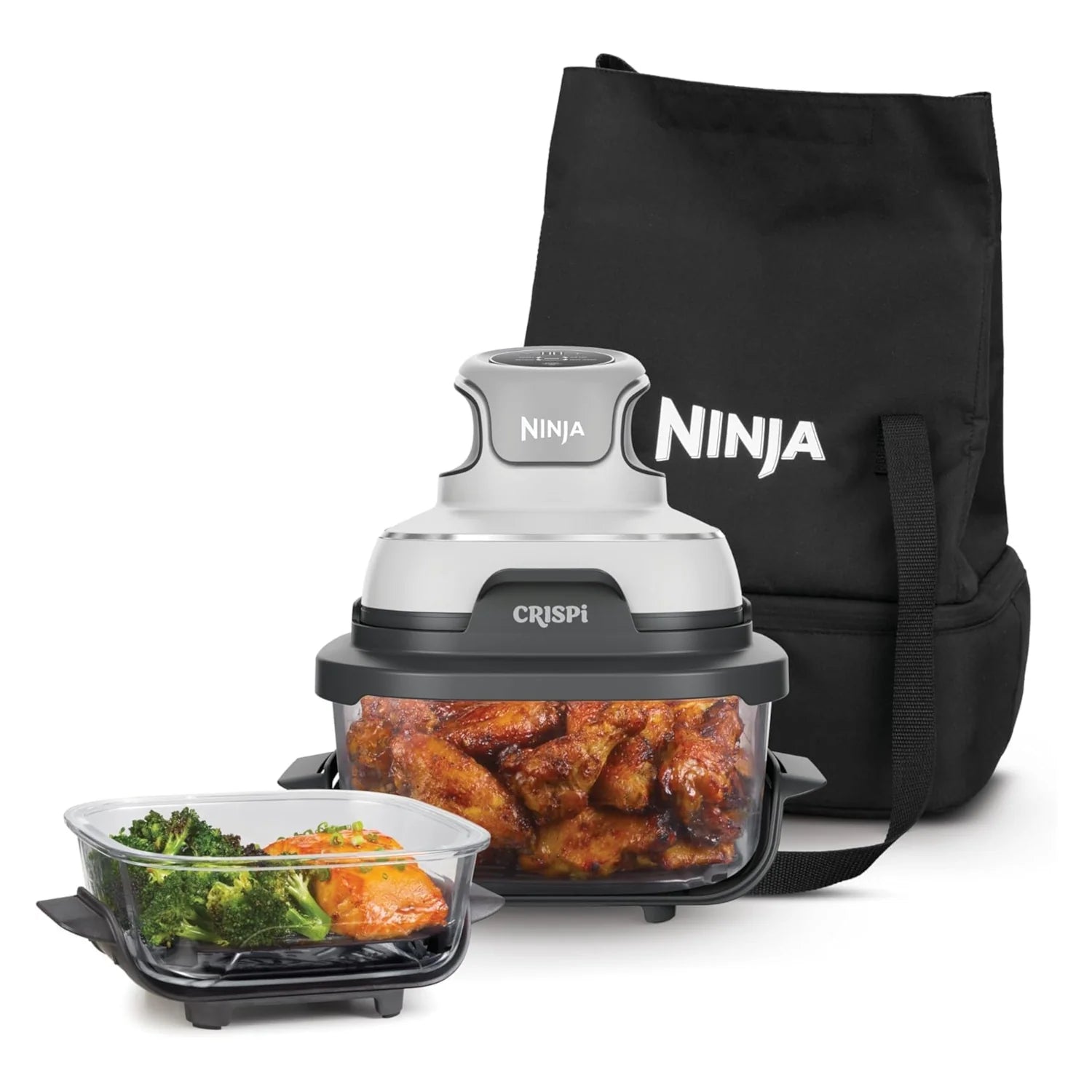 Ninja FN102EU Crispi 4v1 Prenosná teplovzdušná fritéza s taškou – Biela
