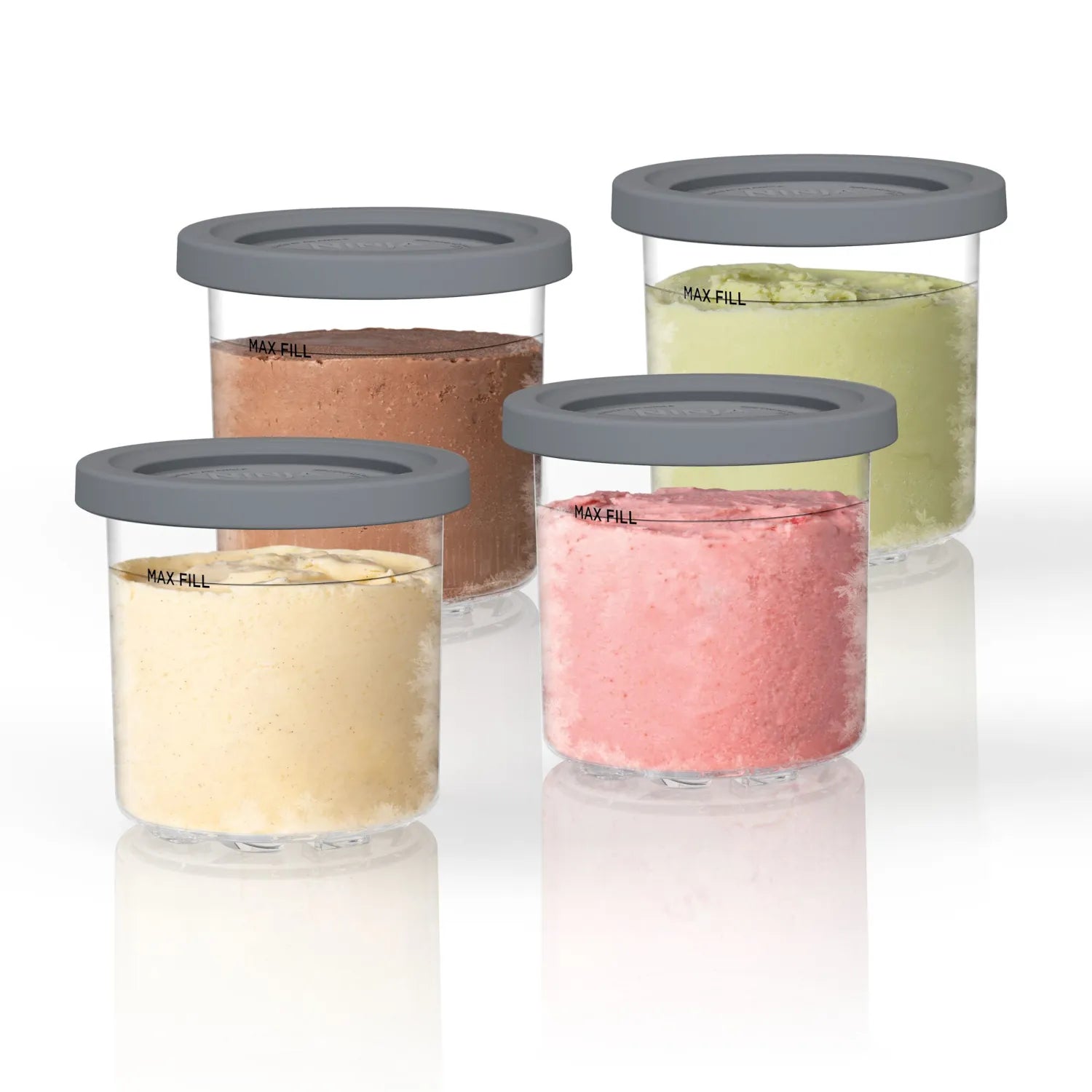 Ninja NC300 Dodatočné nádoby pre výrobník zmrzliny s šedými viečkami (Sada 4 ks)