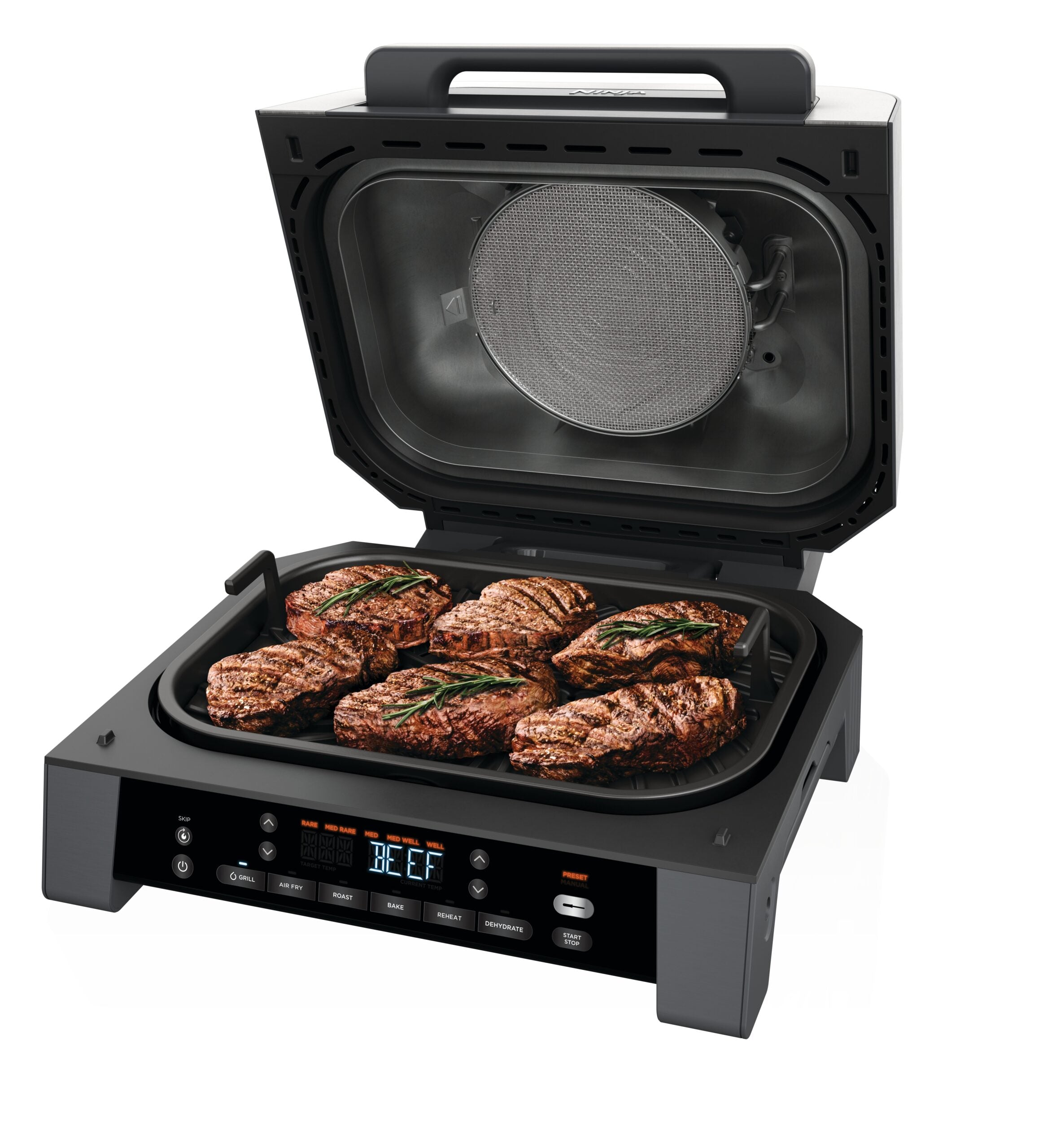 Ninja DG551EU Foodi Smart XL 6v1 Vnútorný gril a teplovzdušná fritéza s integrovaným teplomerom