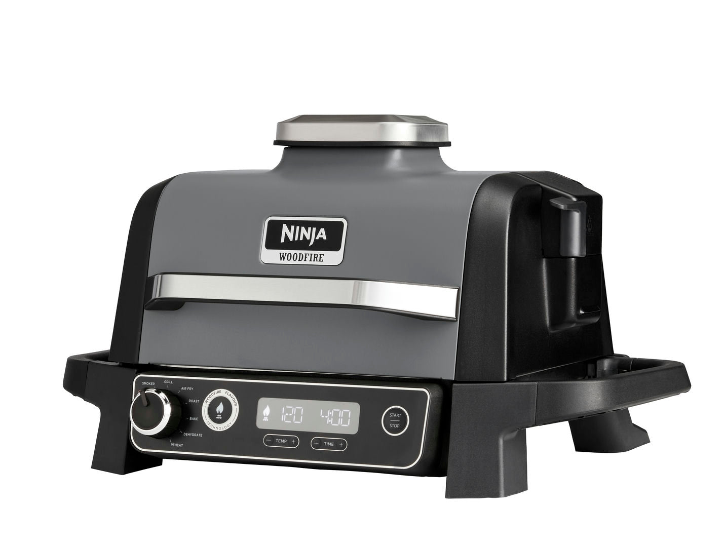 Ninja OG701EU Woodfire Elektrický BBQ, Gril, Air fryer & Udiareň; Vonkajší; 28 cm x 38 cm