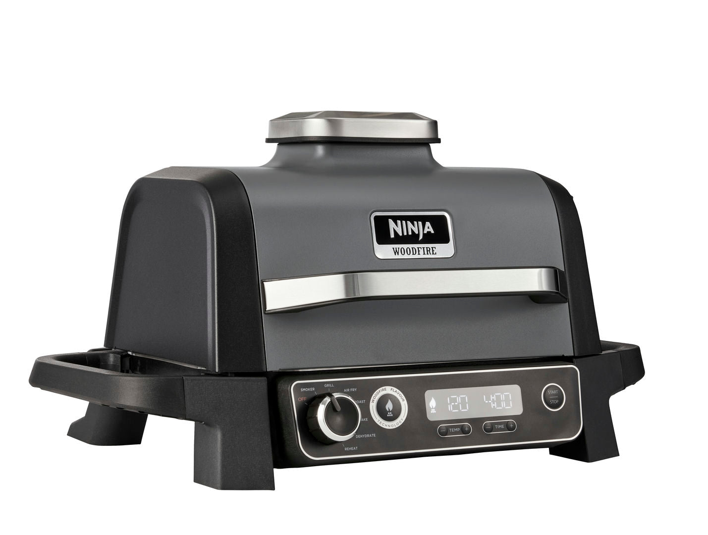 Ninja OG701EU Woodfire Elektrický BBQ, Gril, Air fryer & Udiareň; Vonkajší; 28 cm x 38 cm